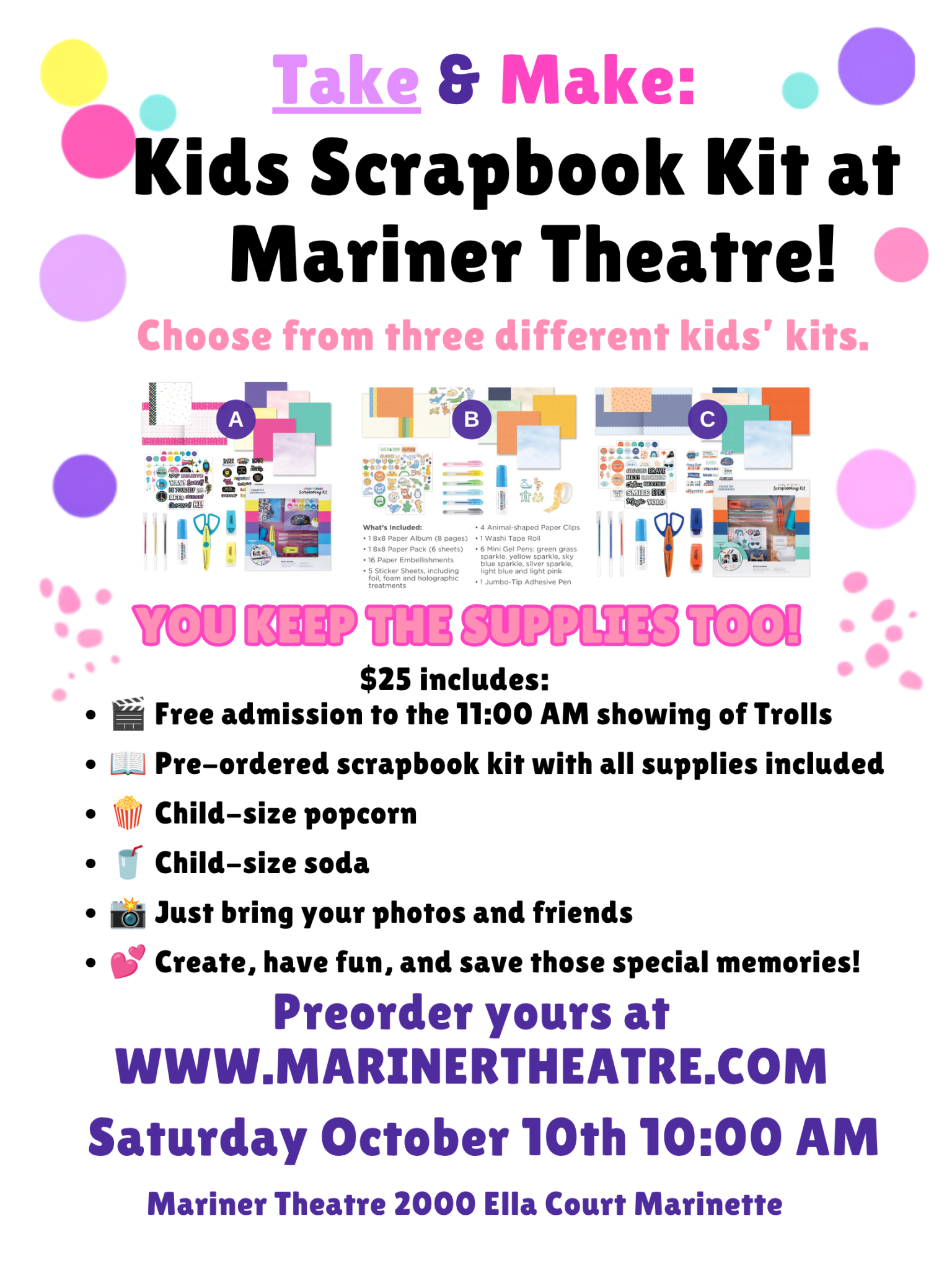 take & make: kids scrapbook kit