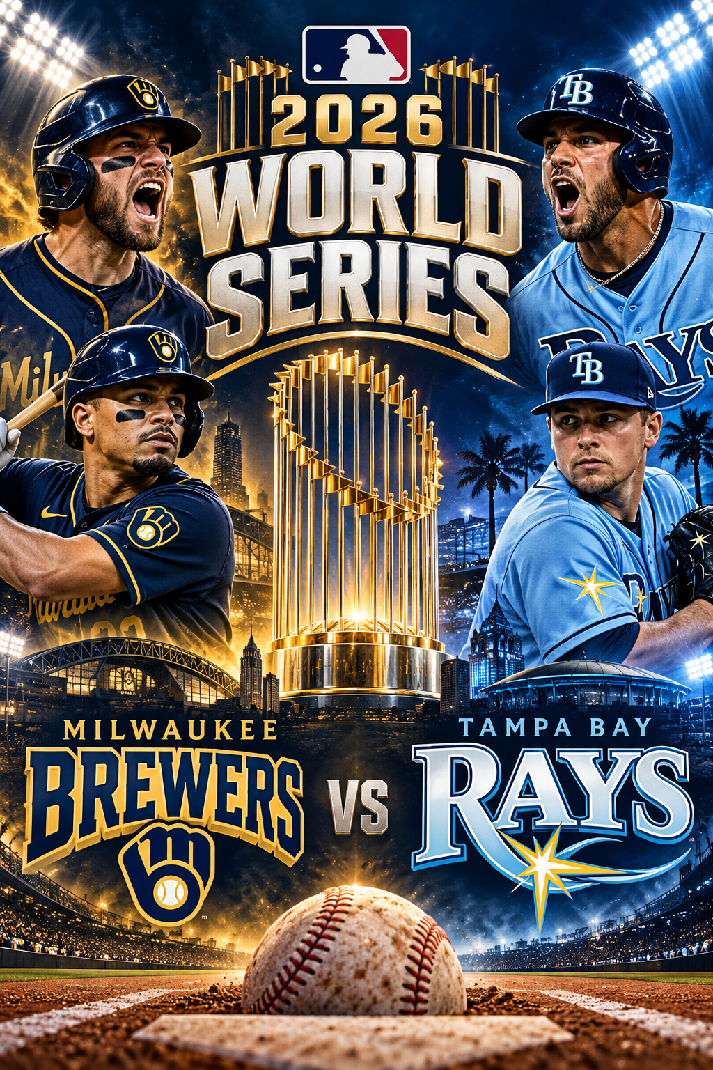 brewers vs rays poster